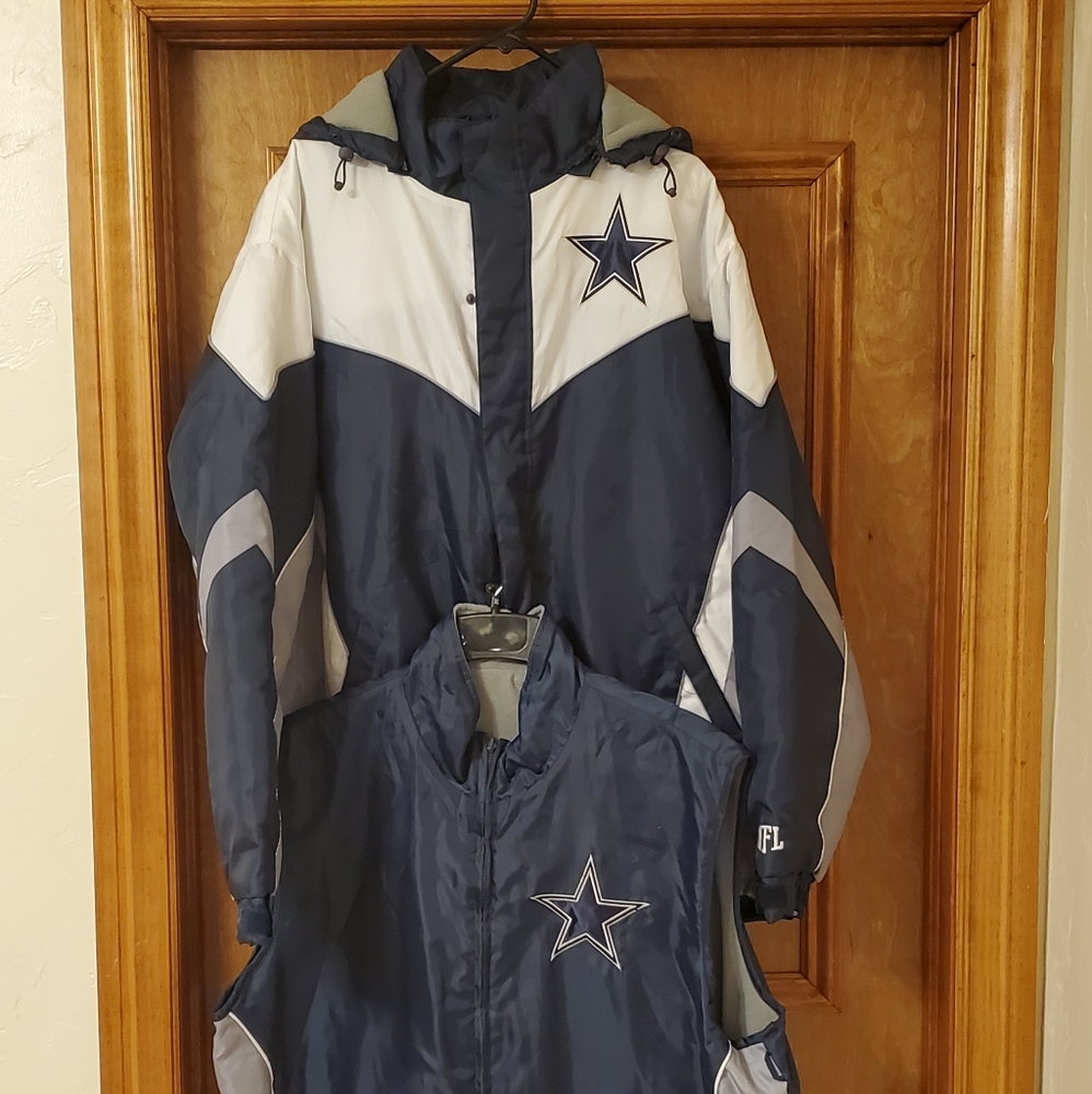 Dallas Cowboys winter coat w/ reversible vest